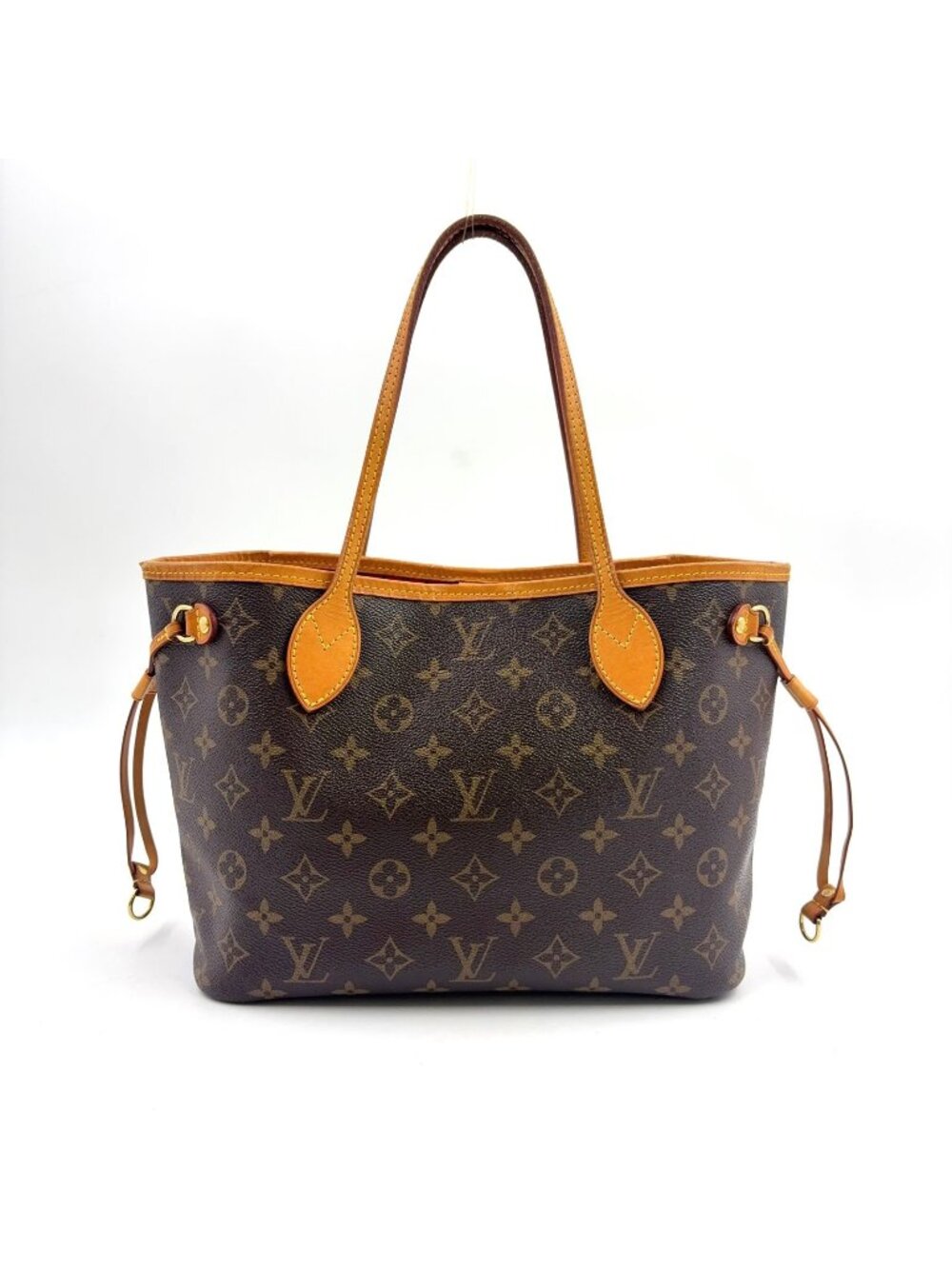 Louis Vuitton Neverfull PM Monogram Leather Brown Light Tote Gold